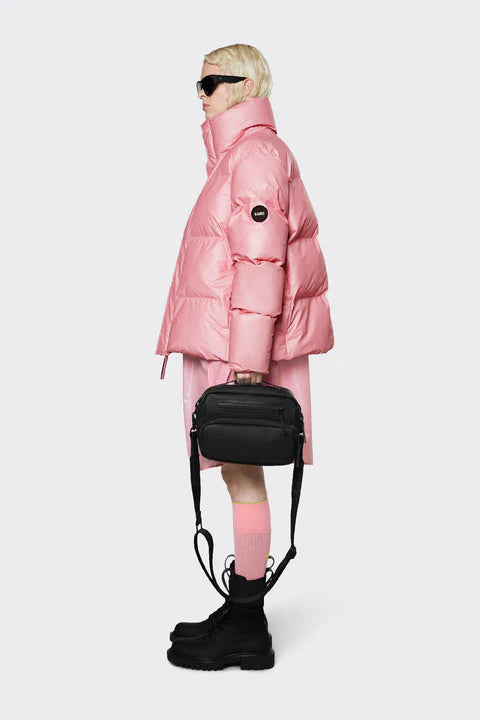 Boxy Puffer Jacket - Pink Sky